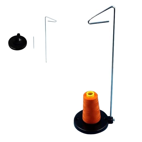 Spool Holder Thread Stand, Adjustable Single Threads Stand, Sewing Machine Threads Holder, Universal Cone and Spool Stand for Embroidery, Sewing and Quilting Thread (Color:Black)
