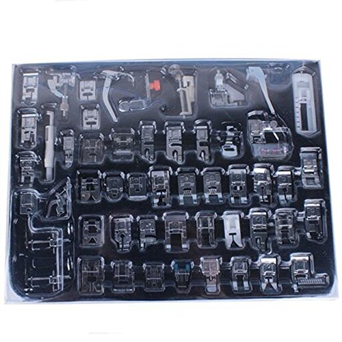 YEQIN Professional 52 PCS Domestic Sewing Machine Foot Presser Foot Presser Feet Set for Singer, Brother, Janome,Kenmore, Babylock,Elna,Toyota,New Home,Simplicity and Low Shank Sewing Machines